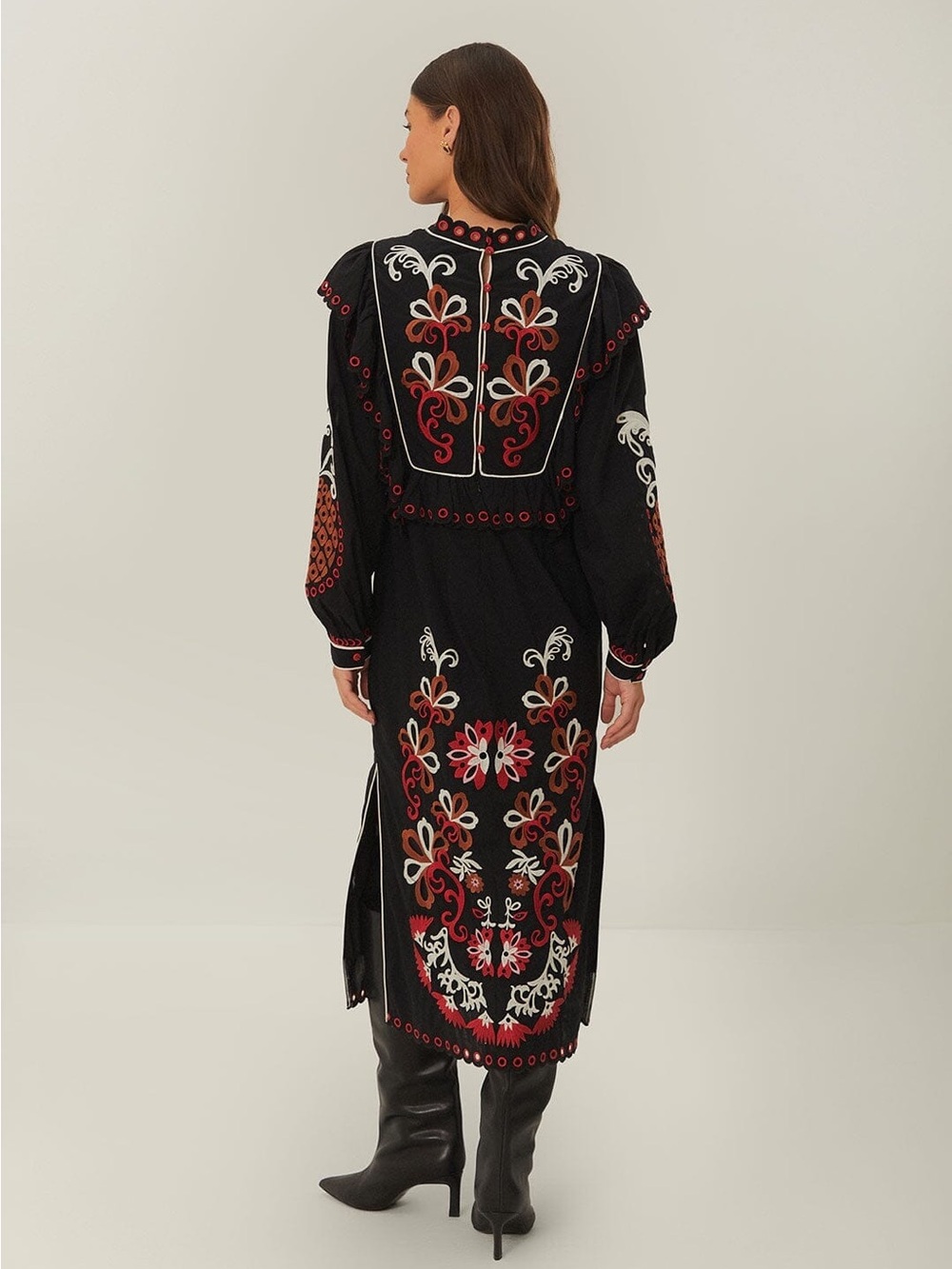 FARM Rio Cashew Mandala Richilieu maxi dress, S - Picture 6 of 11